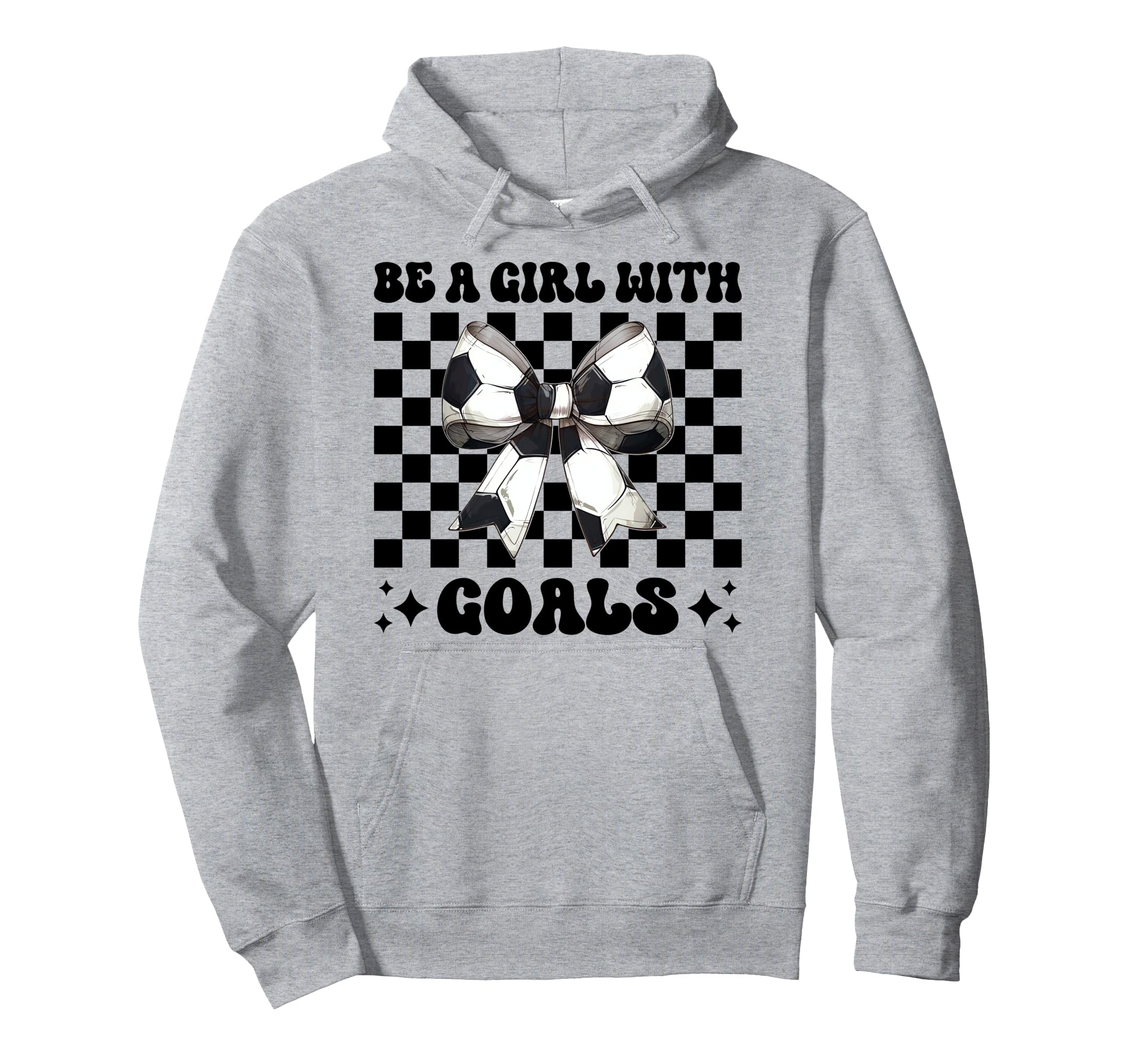 Be Goals Soccer Coquette Bow Hoodie - Custom Art Print Men Women