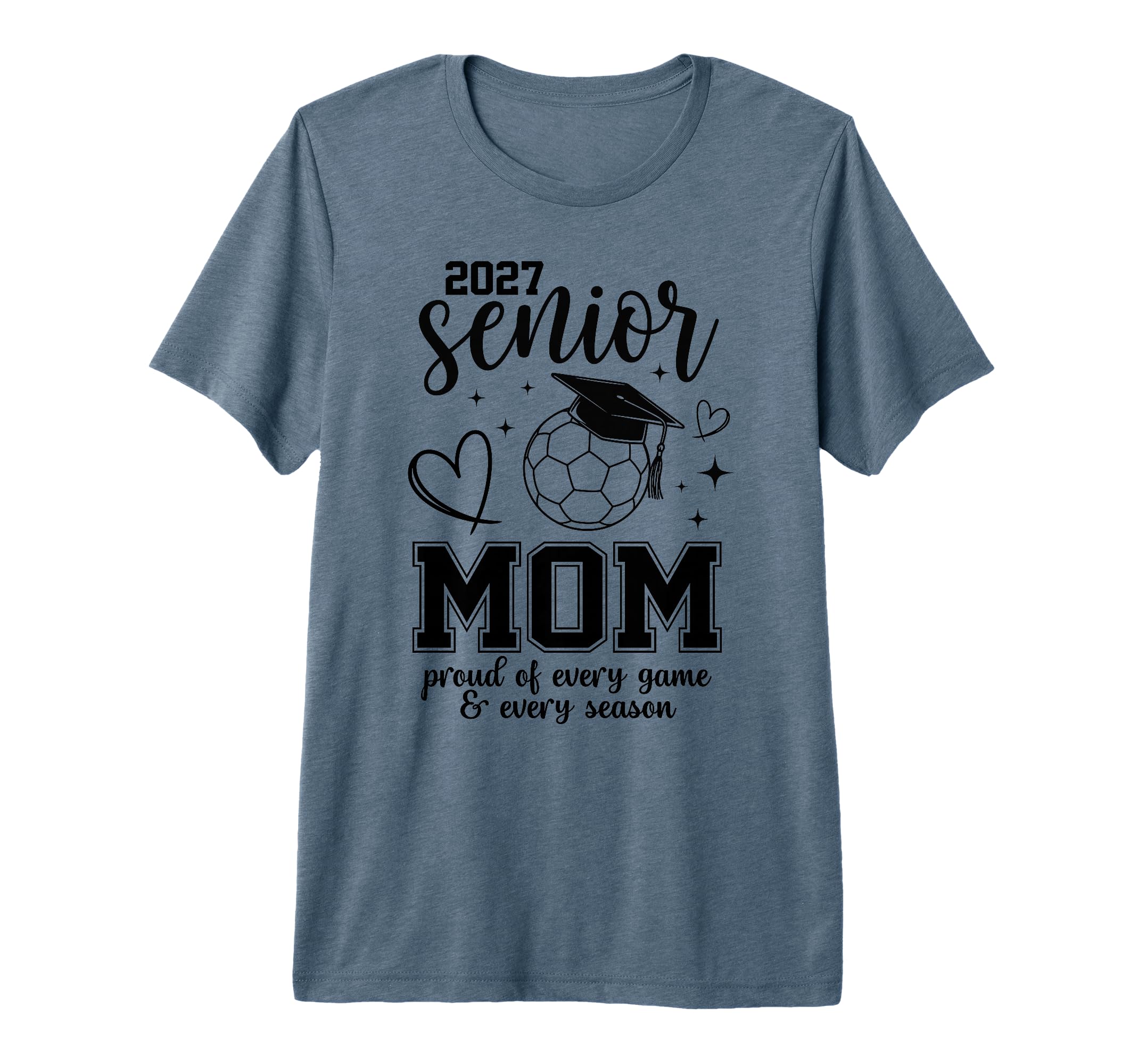 2027 Senior Soccer Mom Proud Family T-Shirt - Minimalist Print Unisex