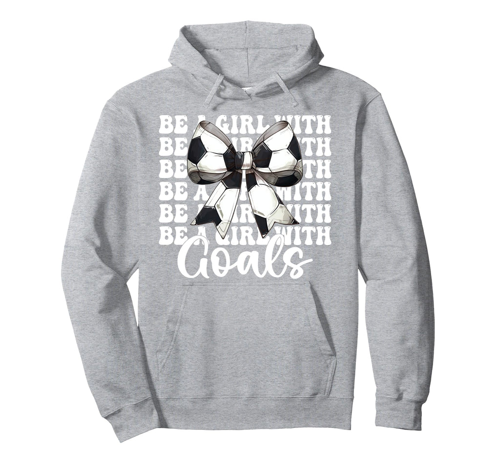 Be Goals Soccer Coquette Bow Hoodie - Trendy Graphic Men Women