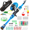 Kids Fishing Pole Kit Set，Portable Telescopic Fishing Rod and Reel Combo Full Kits for Boys, Girls, Beginner, Youth