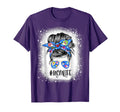Mom Life Messy Bun Bleached Shark T-Shirt - Unique Graphic for Adults