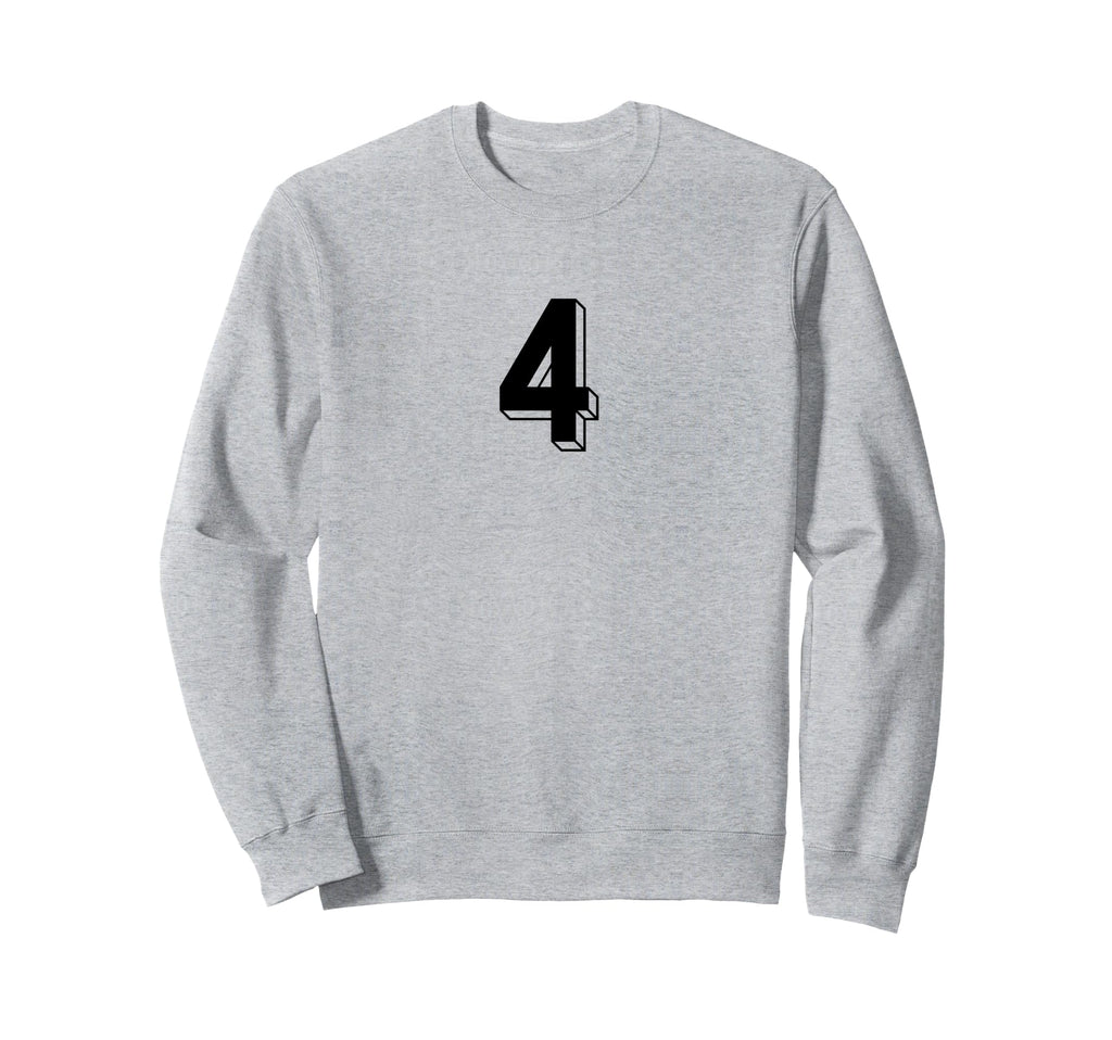 Number 4 80S 90S Soccer Team Sweatshirt - Casual Everyday Wear for Adults