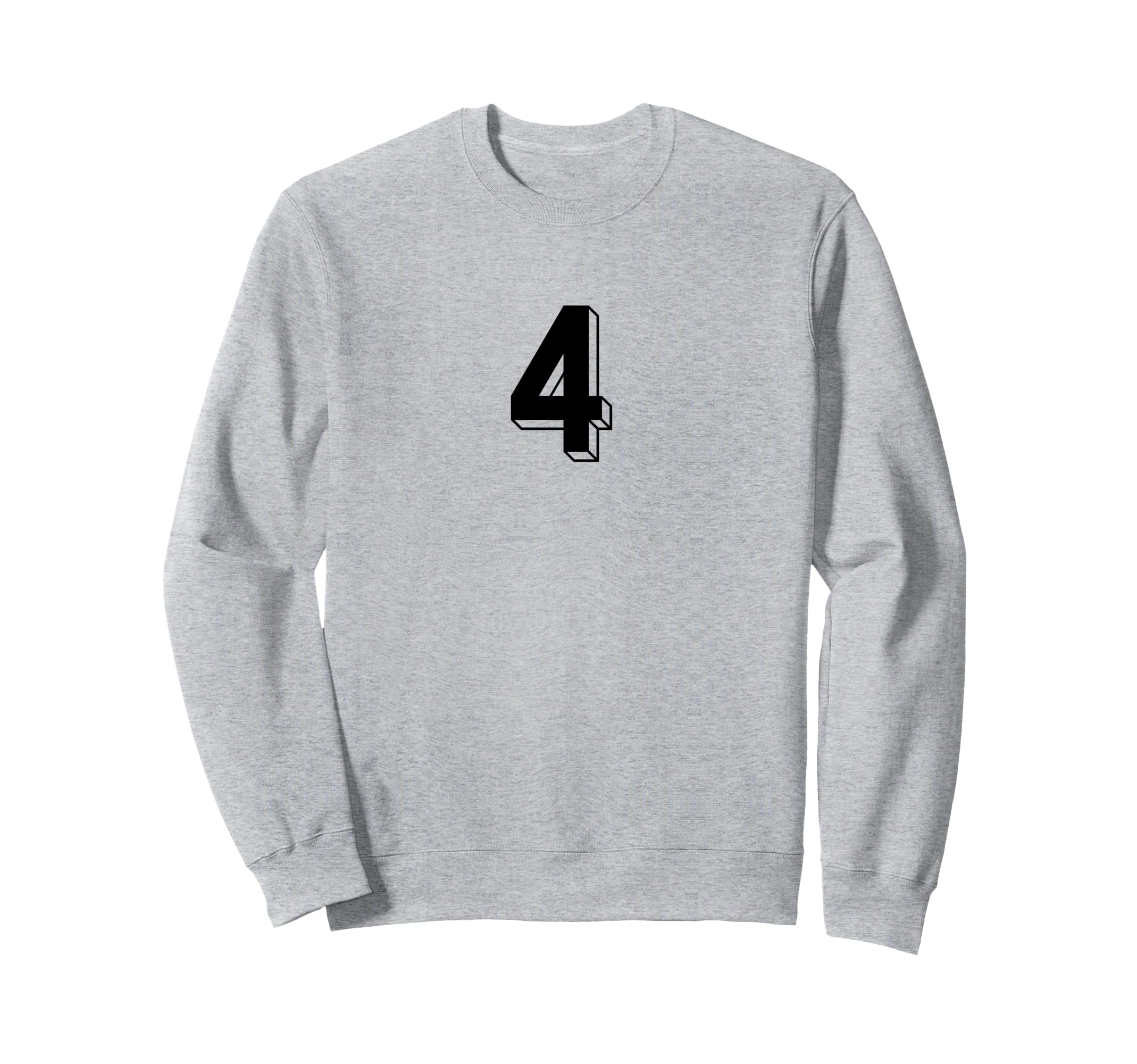 Number 4 80S 90S Soccer Team Sweatshirt - Casual Everyday Wear for Adults