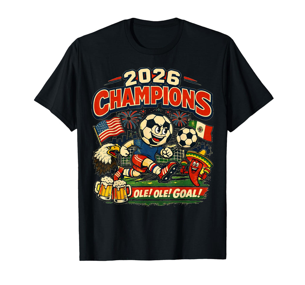 Soccer Champions 2026 Foodball Futbal T-Shirt - Unique Graphic for Adults
