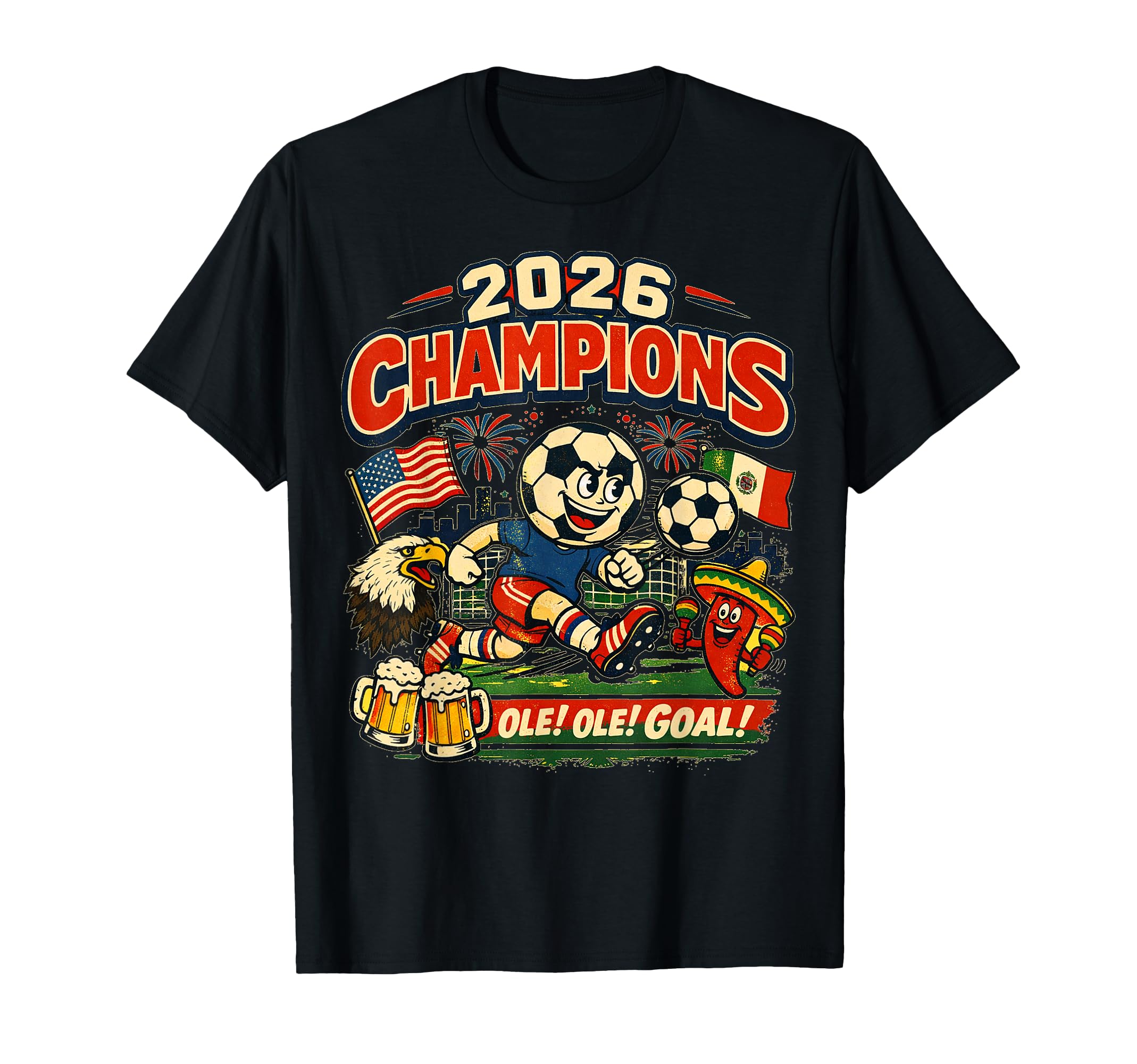 Soccer Champions 2026 Foodball Futbal T-Shirt - Unique Graphic for Adults