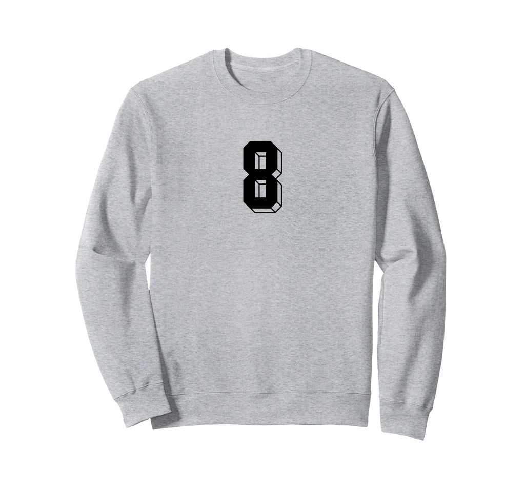 Number 8 80S 90S Soccer Team Jersey Sweatshirt - Custom Art Print Unisex