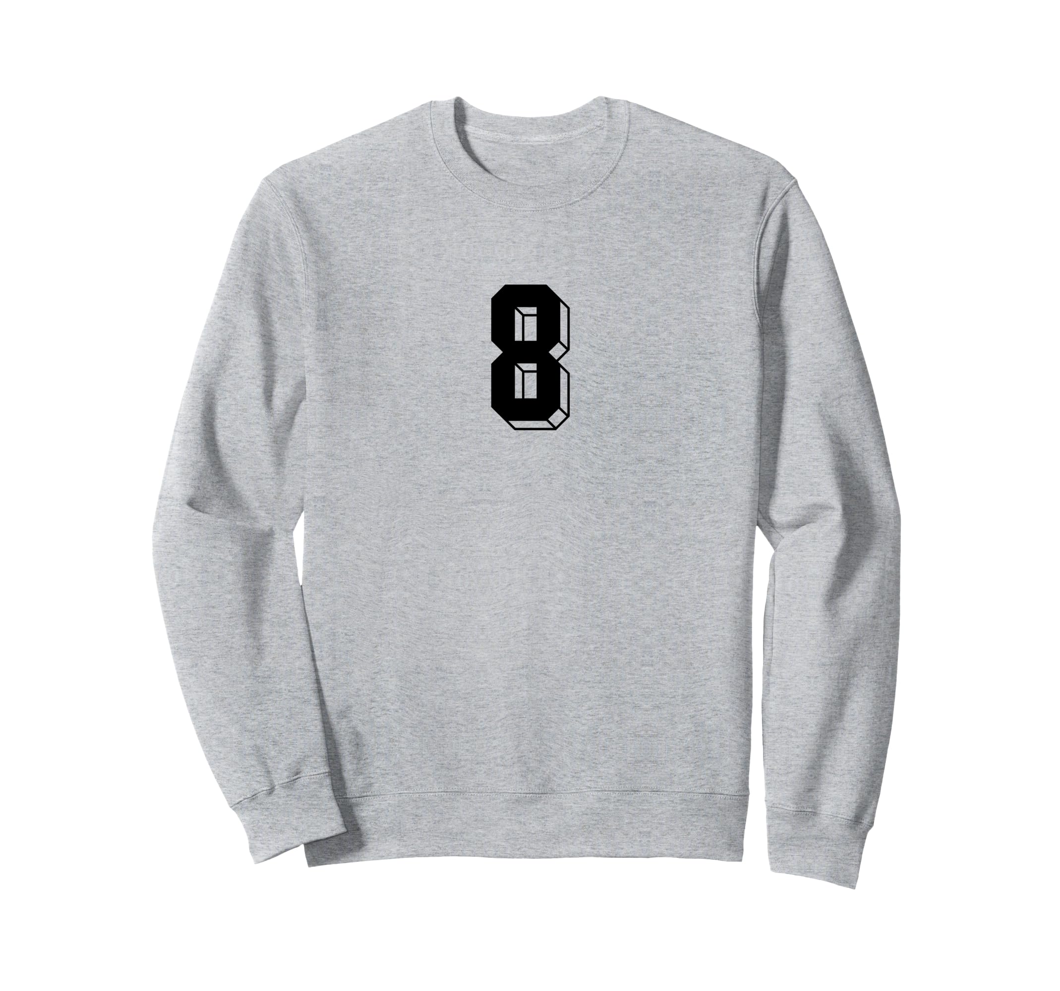 Number 8 80S 90S Soccer Team Jersey Sweatshirt - Custom Art Print Unisex