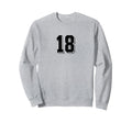 Number 18 80S 90S Soccer Team Sweatshirt - Custom Art Print for Adults