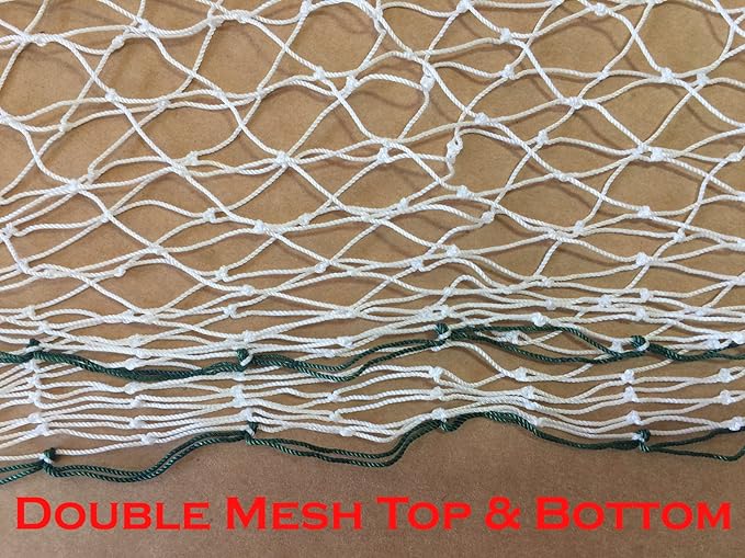 10ft x 25ft, 20ft x 25ft, Sports Practice Netting - Hitting Throwing Pitching Net for Golf, Golf Backstop, Baseball, Softball, Hockey, Soccer, La Crosse, Barrierand and More