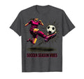 Soccer Season Vibes Womens T-Shirt - Casual Everyday Wear Men Women