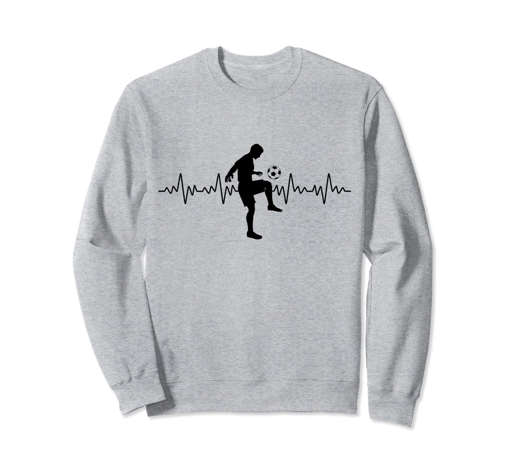 Football Heartbeat Soccer Lovers Sweatshirt - Trendy Graphic Men Women