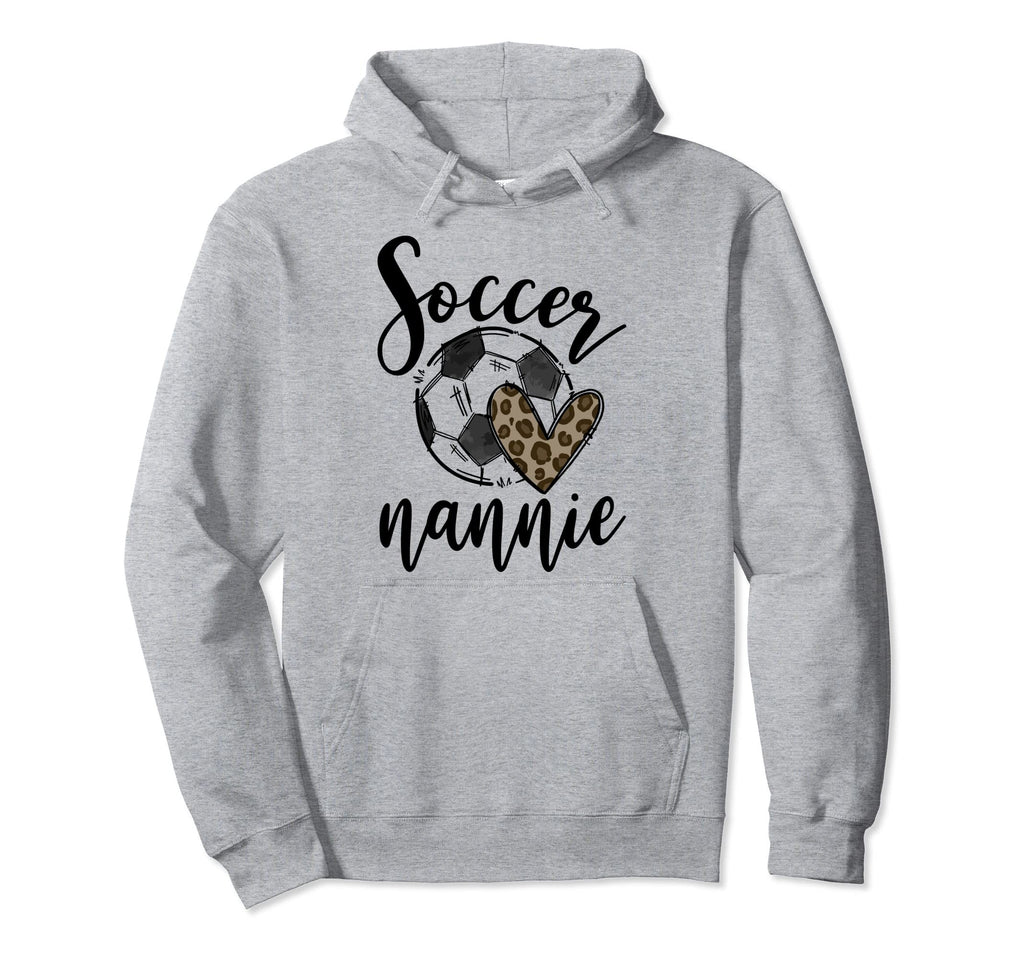 Soccer Nannie Leopard Funny Soccer Hoodie - Casual Everyday Wear for Adults