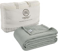 Threadmill Summer Muslin Blanket Queen | 4 Layer 100% Cotton Gauze | Soft, Breathable, and Cozy for All Seasons | Lightweight Blanket Fits Full Size Bed | Scottish Grey