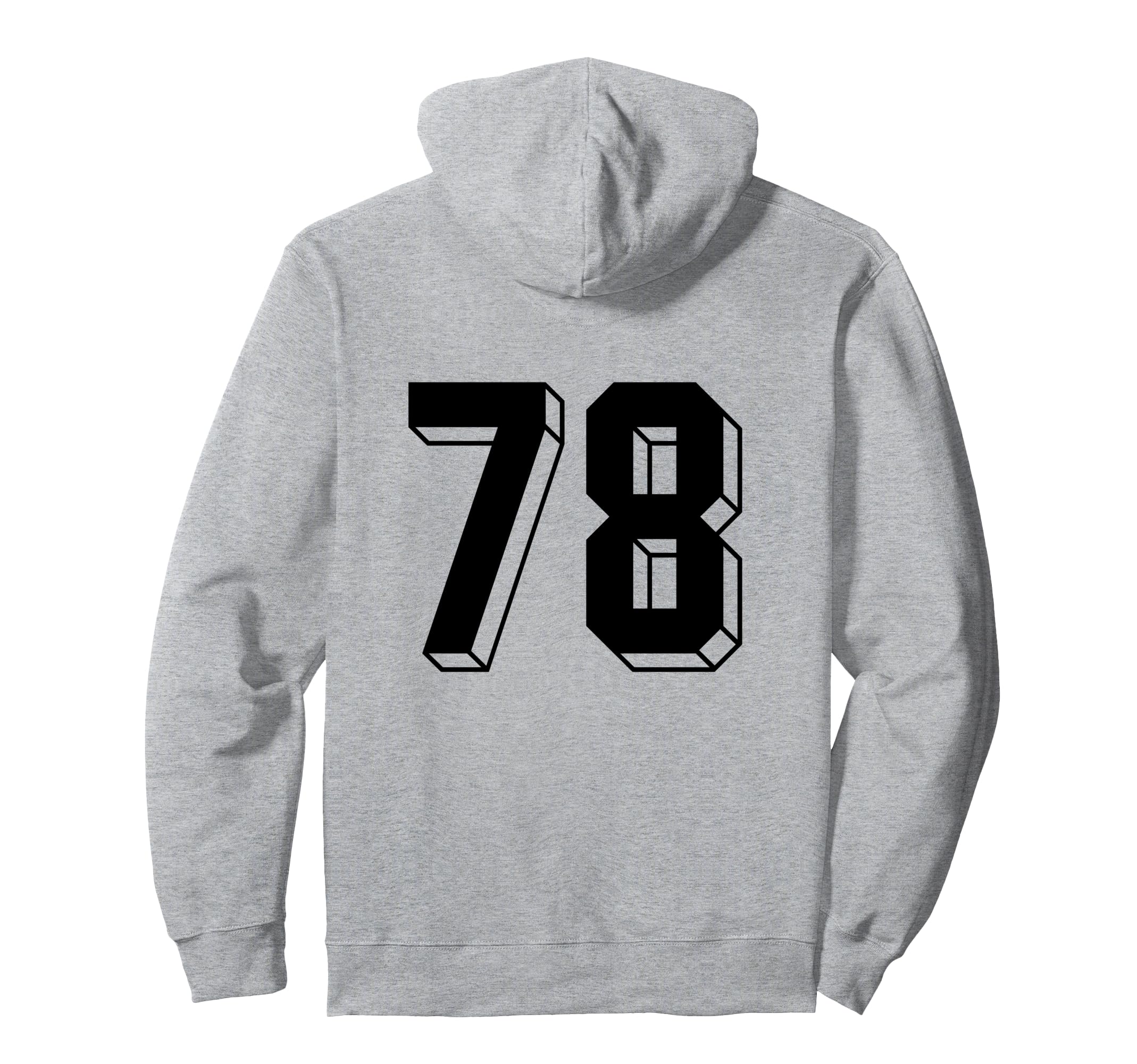 Number 78 Backside 80S 90S Team Hoodie - Fun Novelty Design Men Women