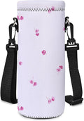 AUPET Water Bottle Sling Bag Carrier Crossbody Sleeve,Insulated Neoprene Bottle Case Holder Pouch Cover 500ML/17oz with Shoulder Strap for Walking Women Men