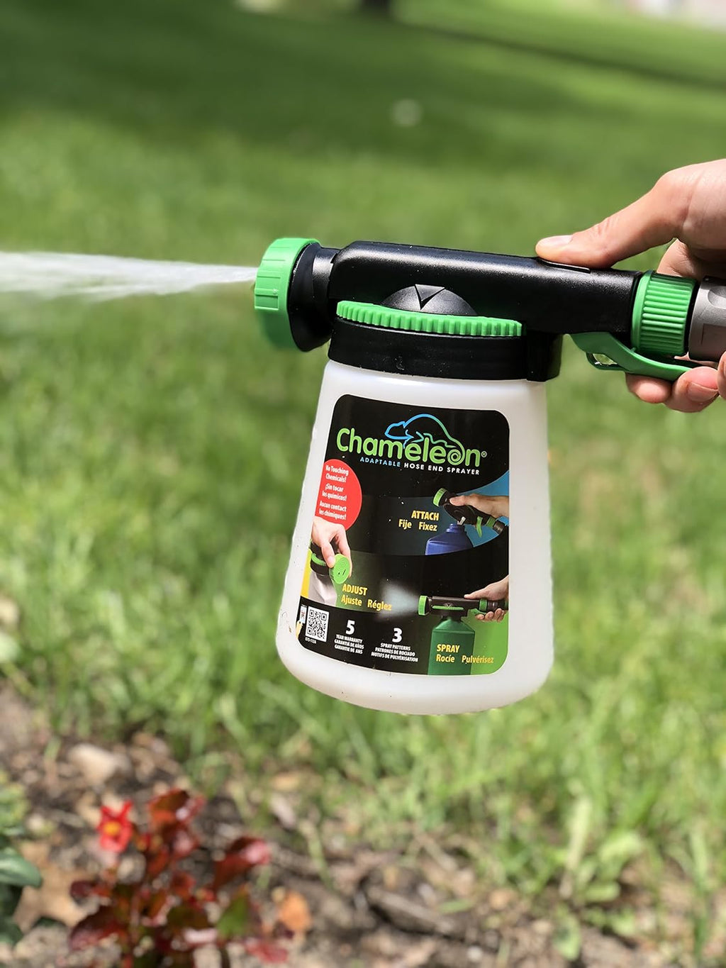 RL Flo-Master Chameleon Hose End Sprayer for use with Fertilizers, Weed Killers, Fungicides and Insect Killers, 32 ounce Refillable Bottle Included