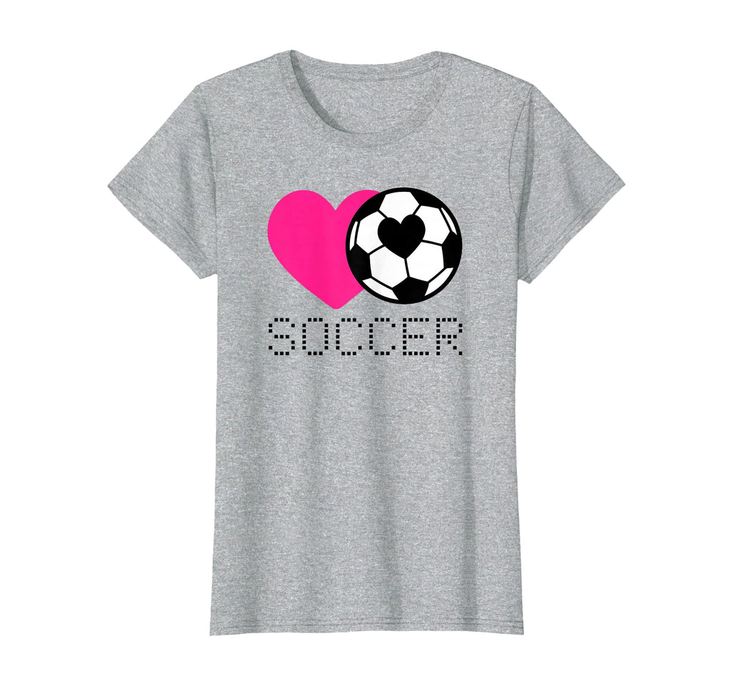 Soccer Lover Heart And Ball T-Shirt - Unique Graphic Men Women