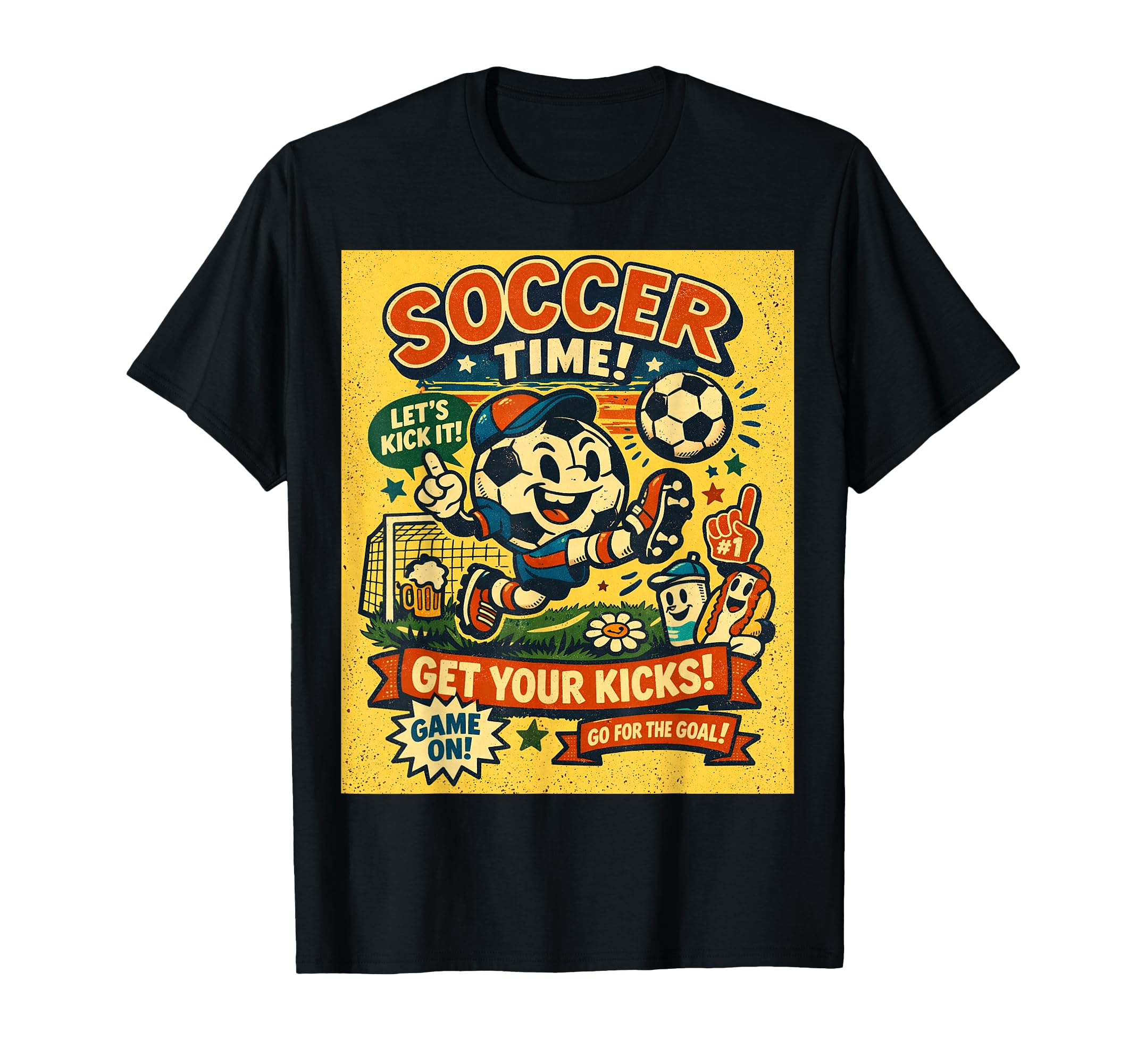 Soccer Butiful Game Time Foodball Futbal T-Shirt - Trendy Graphic Men Women