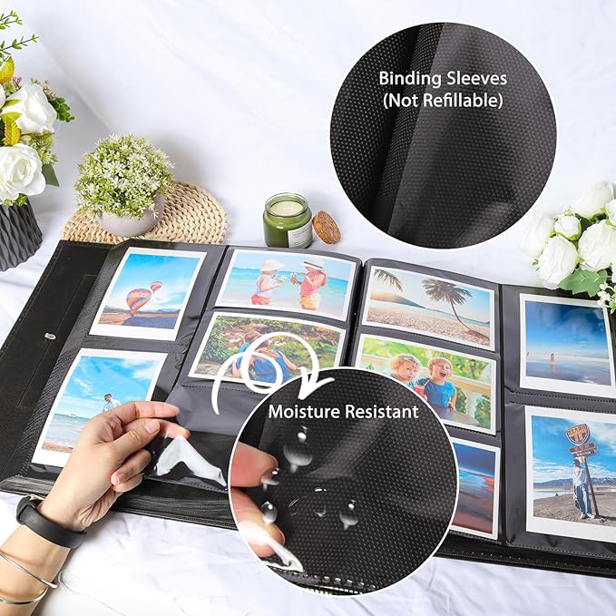 RECUTMS Photo Album 4x6 1000 Pockets Photos, Extra Large Capacity Family Wedding Picture Albums Holds 1000 Horizontal and Vertical Photos (White)