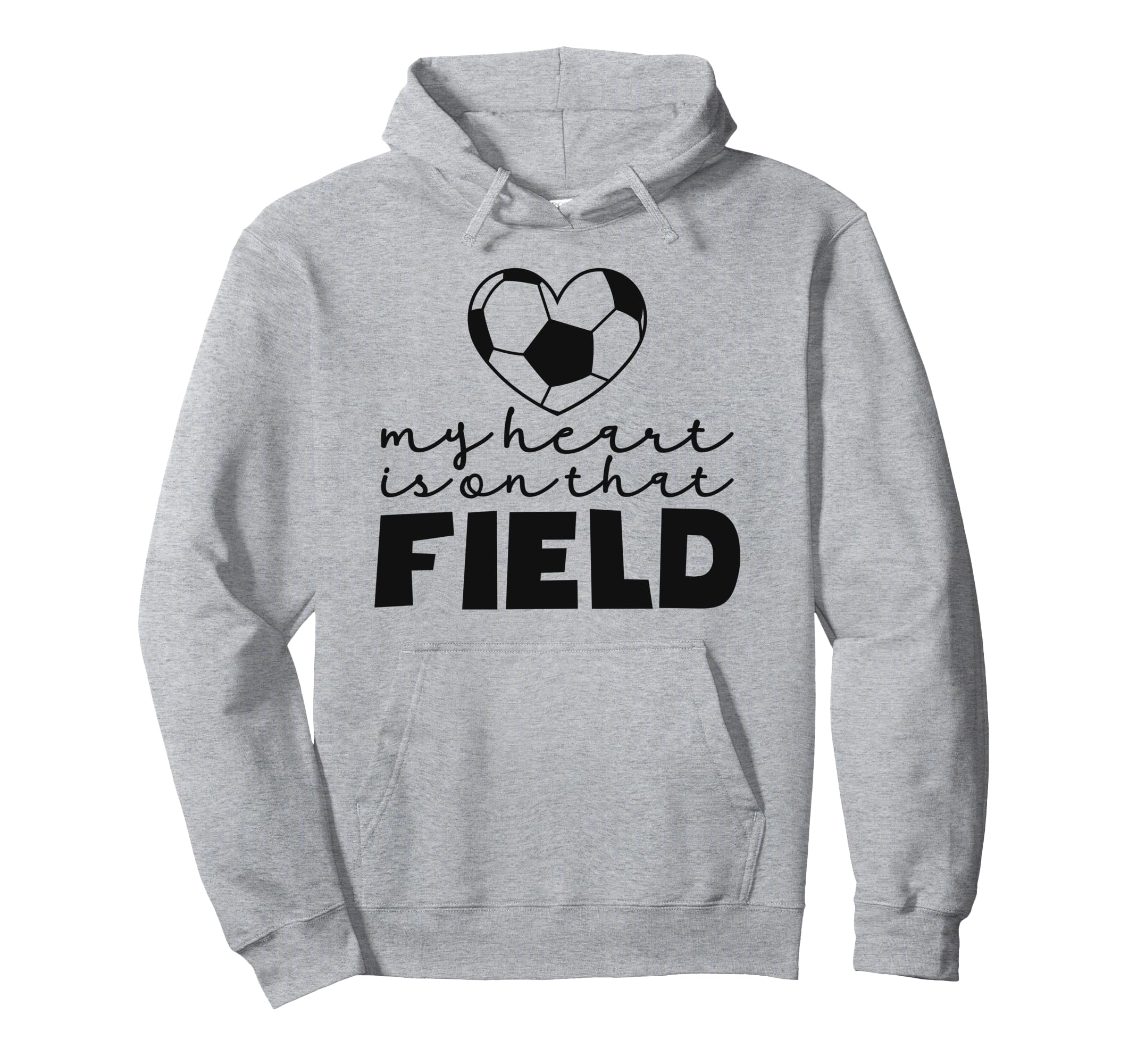 My Heart Is That Field Soccer Mom Hoodie - Casual Everyday Wear Men Women