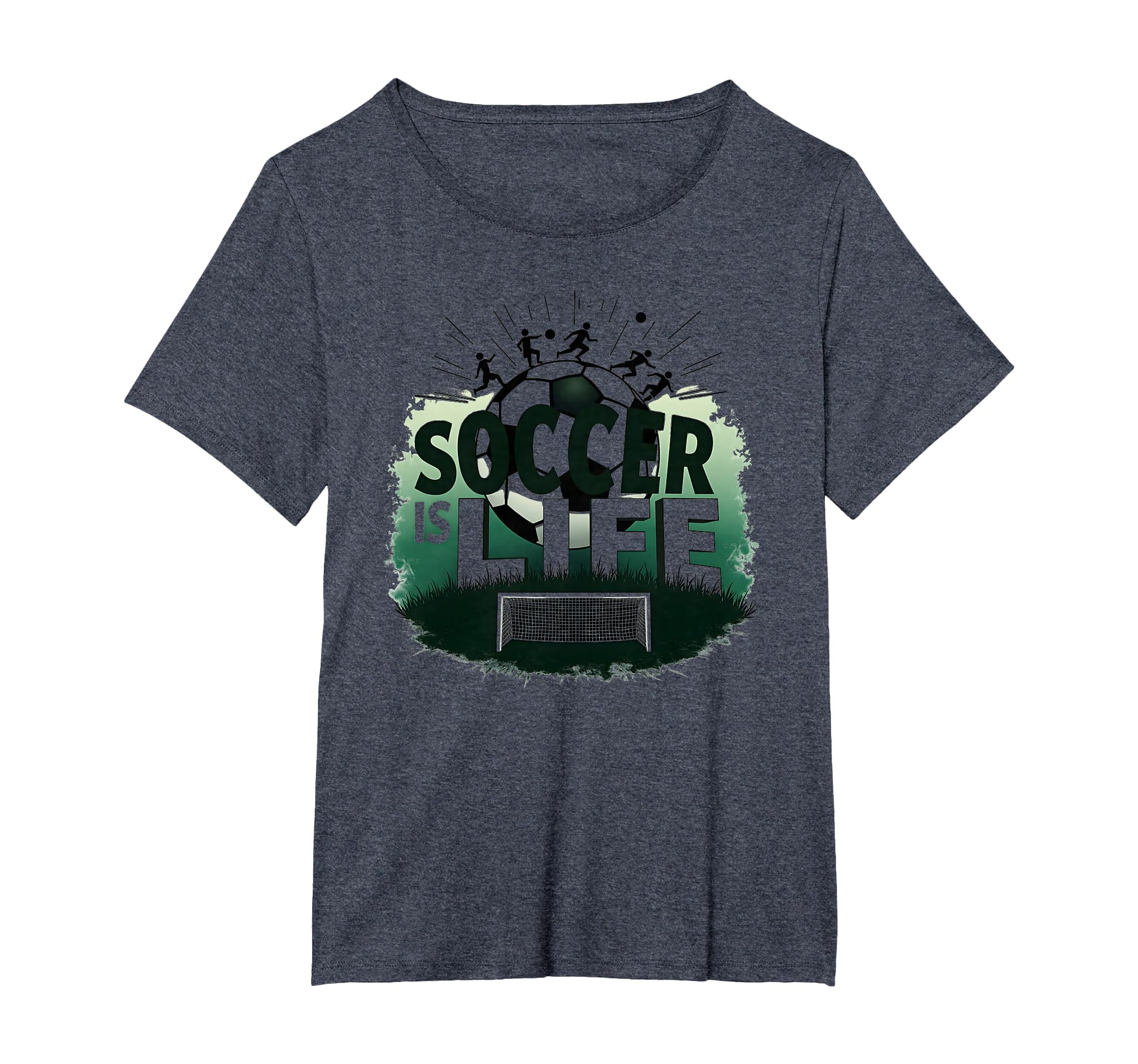 Soccer Is Life Inspiring Football Fan T-Shirt - Custom Art Print Men Women