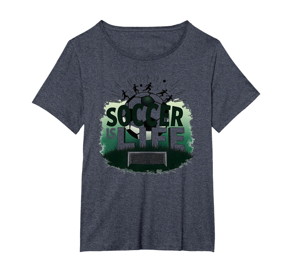 Soccer Is Life Inspiring Football Fan T-Shirt - Custom Art Print Unisex