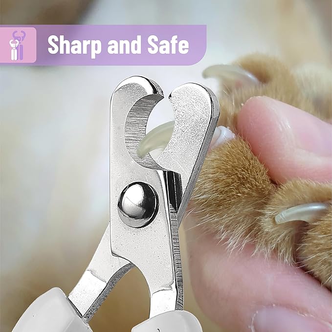 Mr. Pen Cat Nail Trimmer - Yellow & Gray Cat Claw Clippers for Pets & Kittens