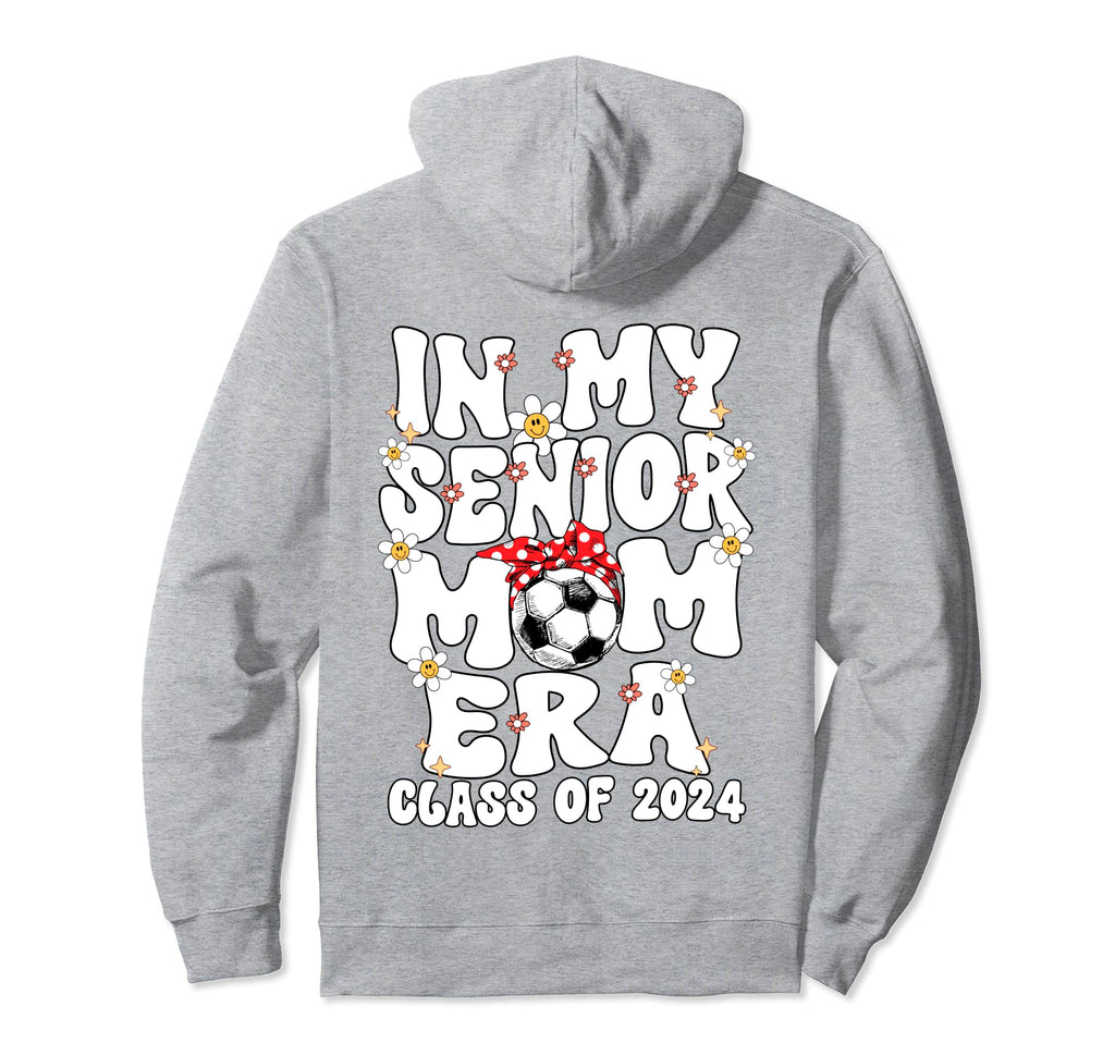My Senior Soccer Mom Era Groovy Senior Hoodie - Aesthetic Graphic Unisex
