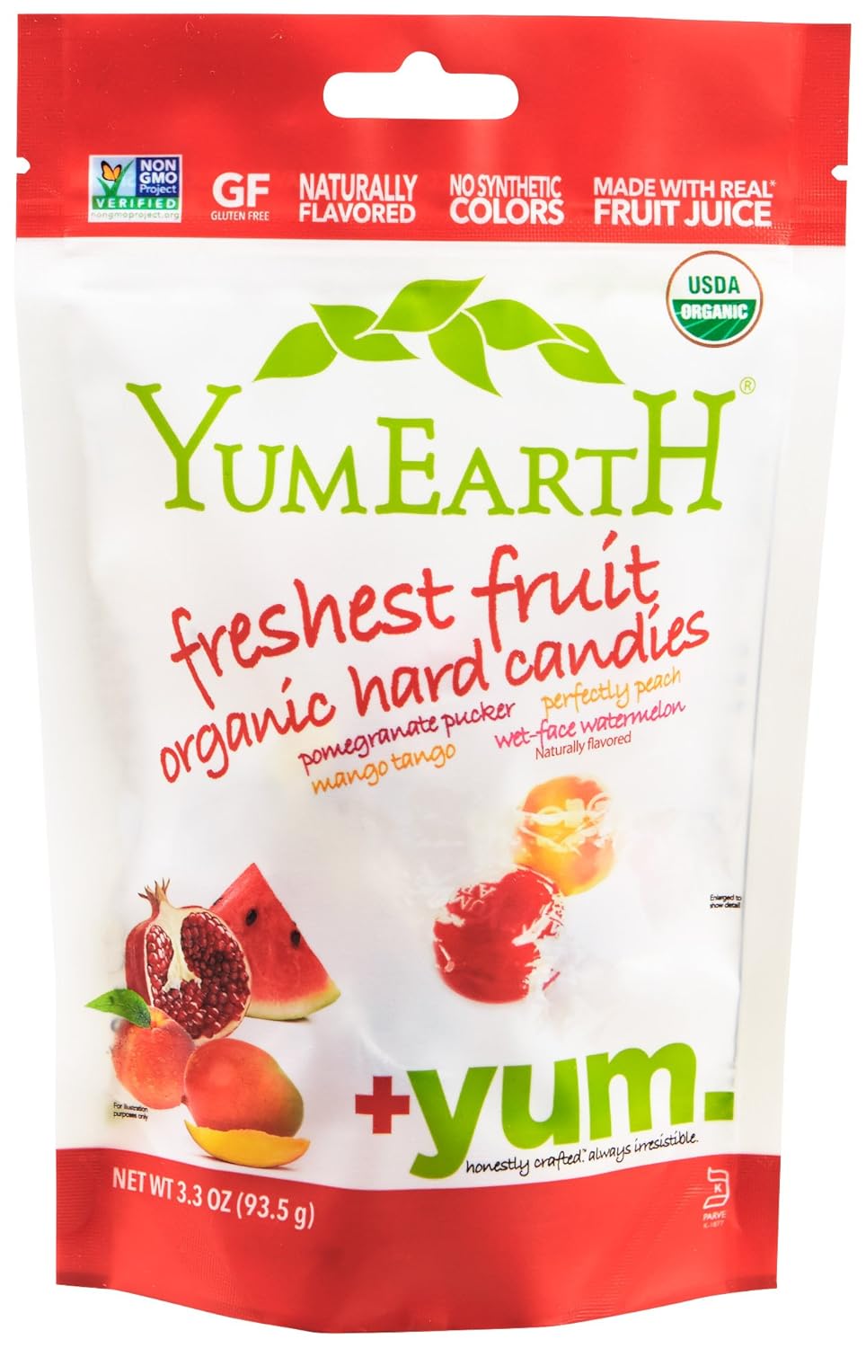 YumEarth Organic Fruit Drop Candy, 3.3 oz., Pack of 6