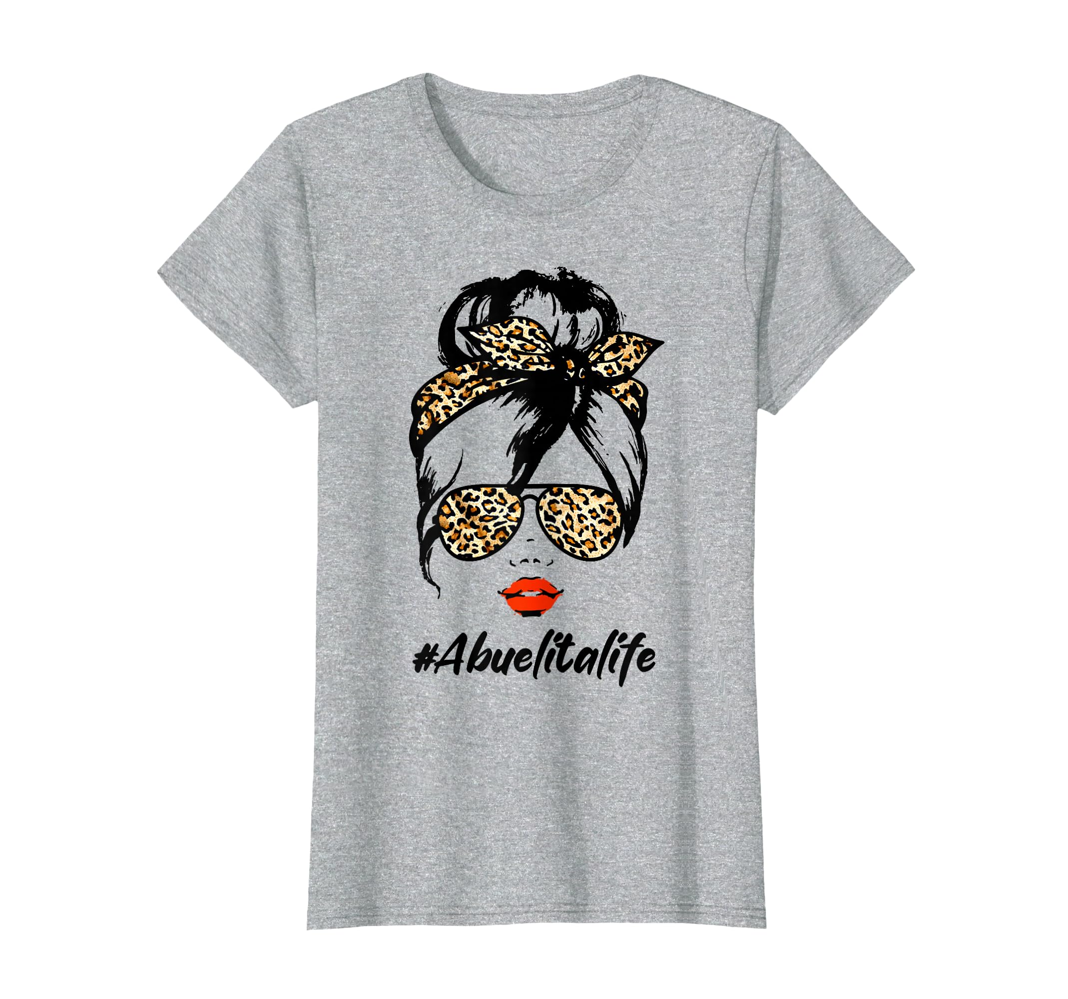 Classy Abuelita Life Leopard Pattern T-Shirt - Trendy Graphic for Adults