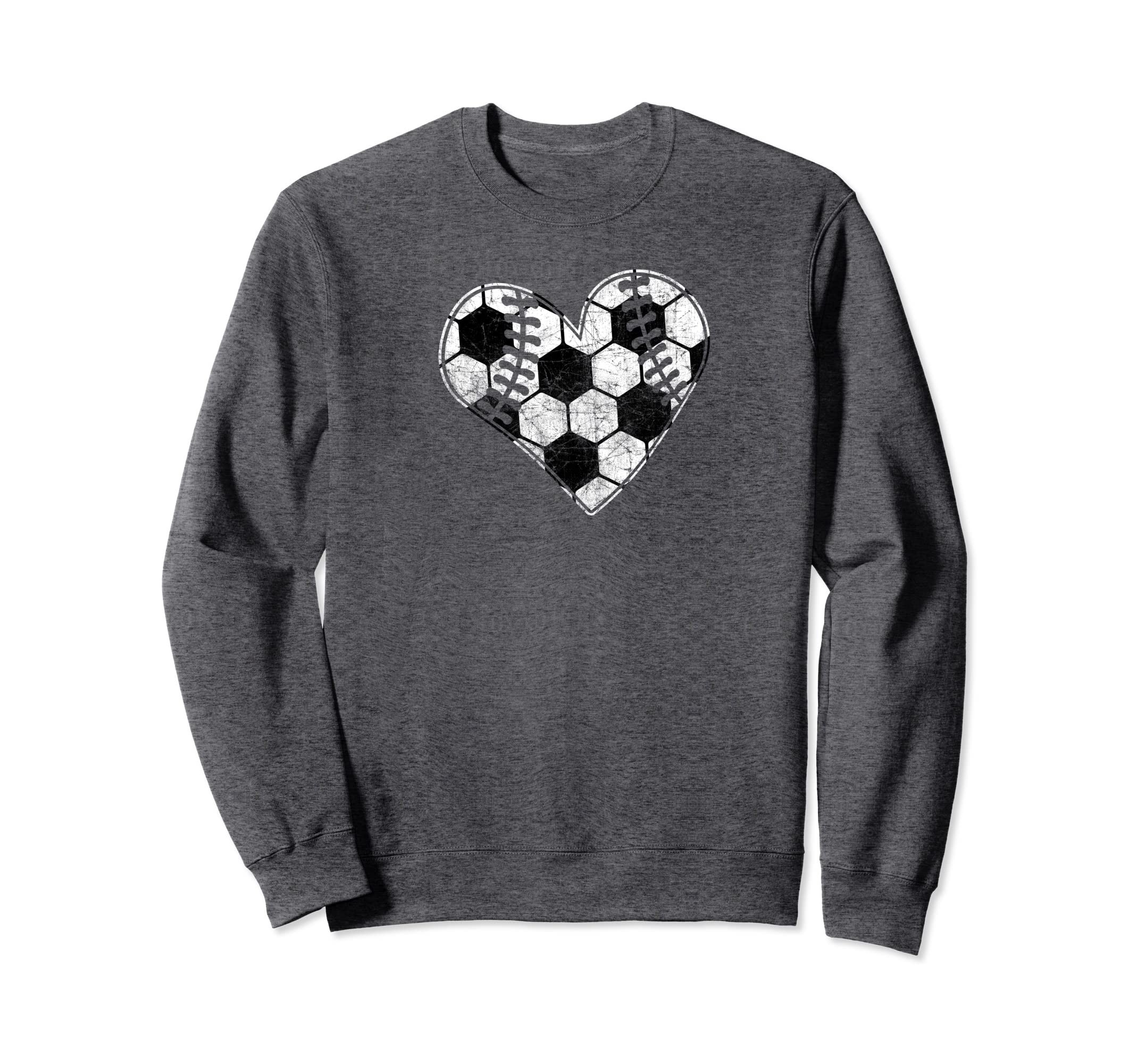 Love Soccer Pattern Baseball Laces Sweatshirt - Aesthetic Graphic Unisex
