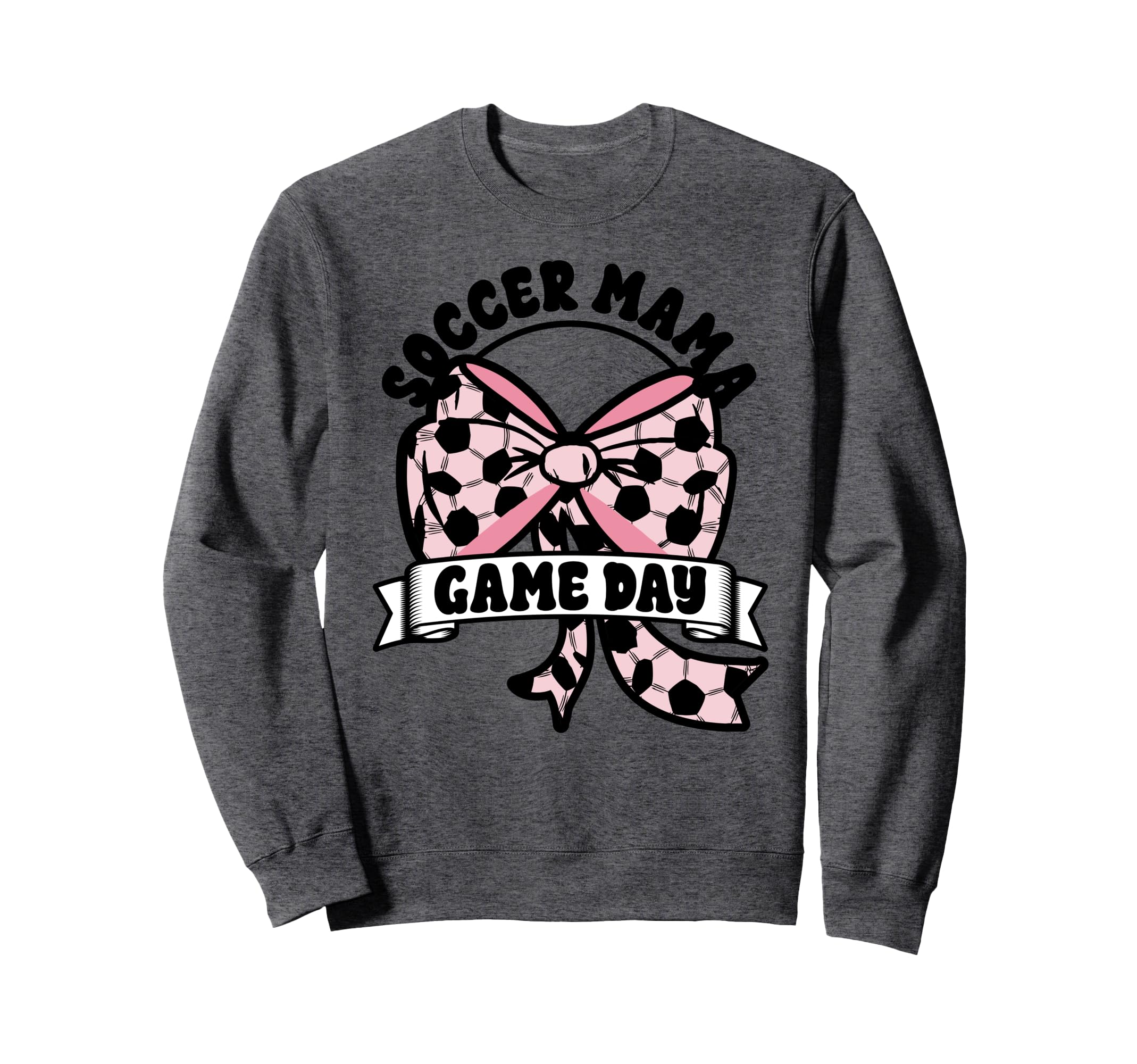 Soccer Mama Coquette Bow Game Day Sweatshirt - Custom Art Print for Adults