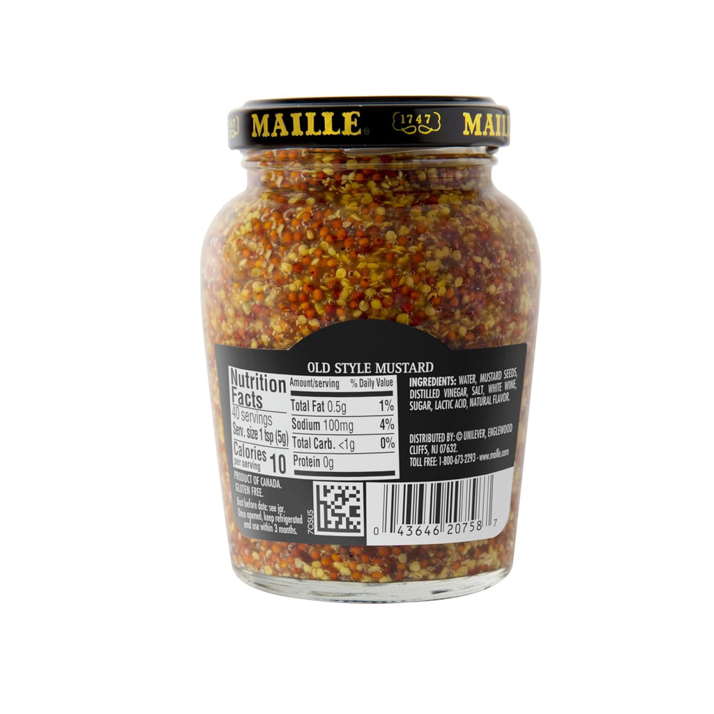 Maille Old Style - Whole Grain Dijon Mustard (Pack of 6, 7.3 Oz)