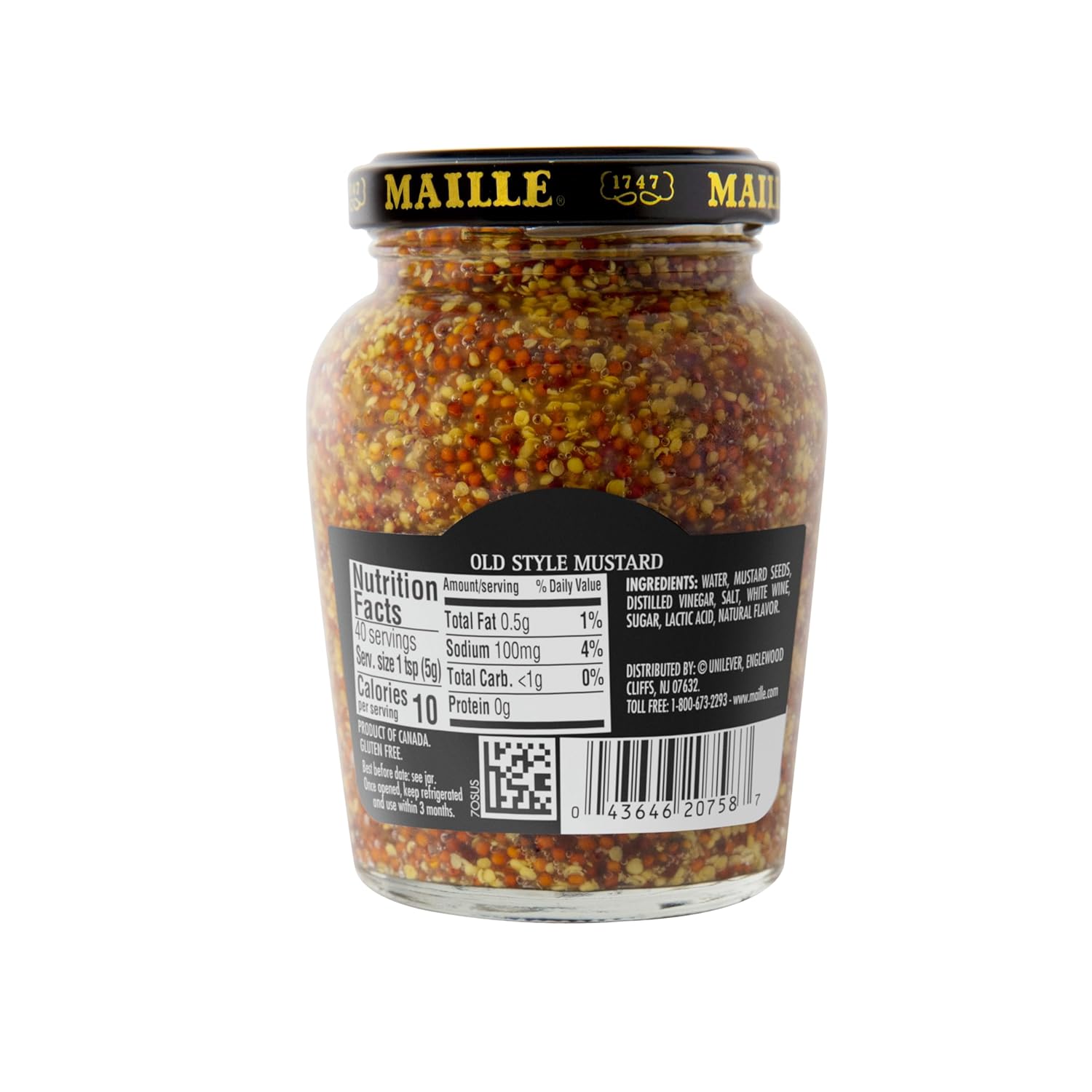 Maille Old Style - Whole Grain Dijon Mustard (Pack of 6, 7.3 Oz)
