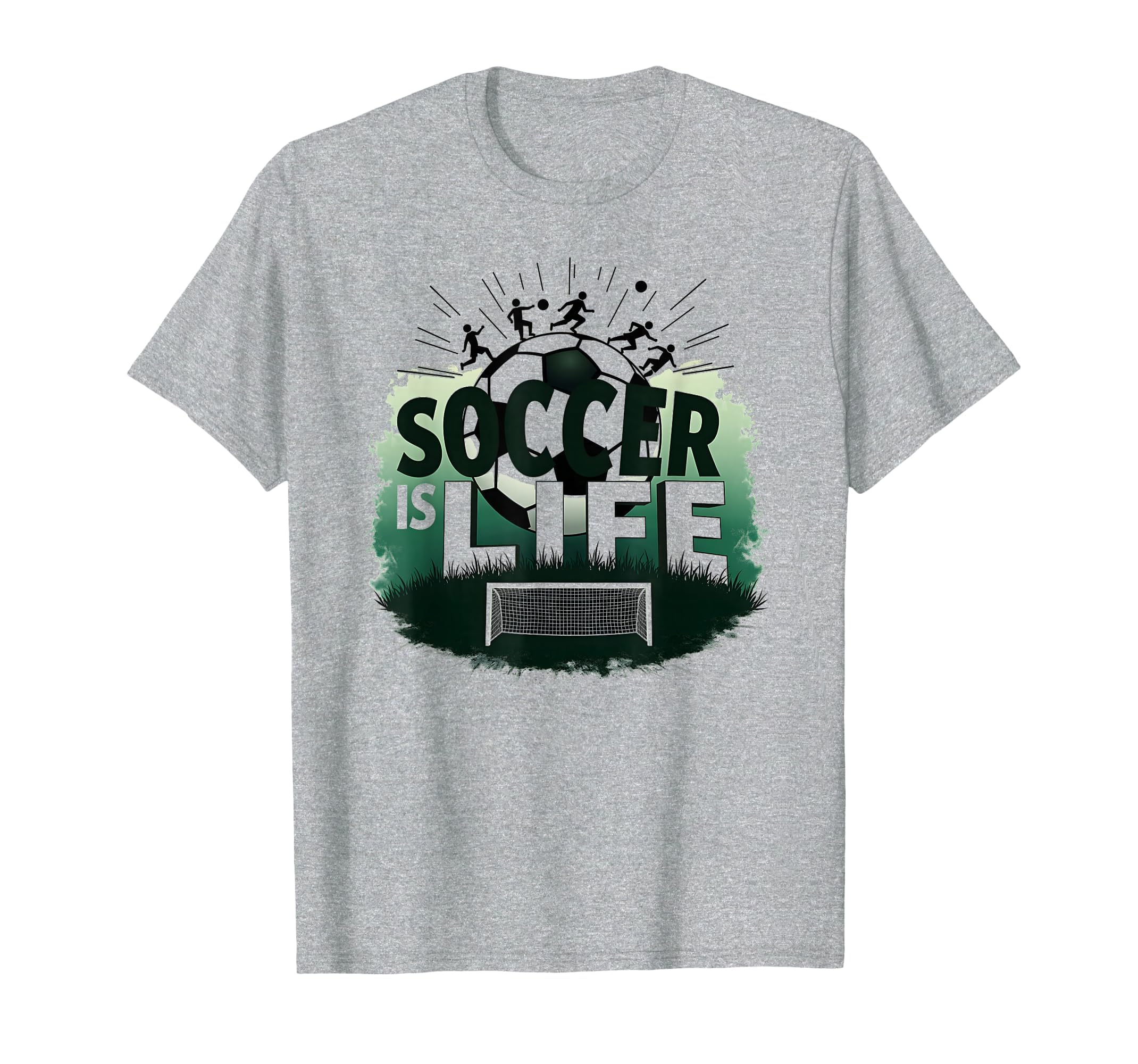Soccer Is Life Inspiring Football Fan T-Shirt - Custom Art Print Unisex