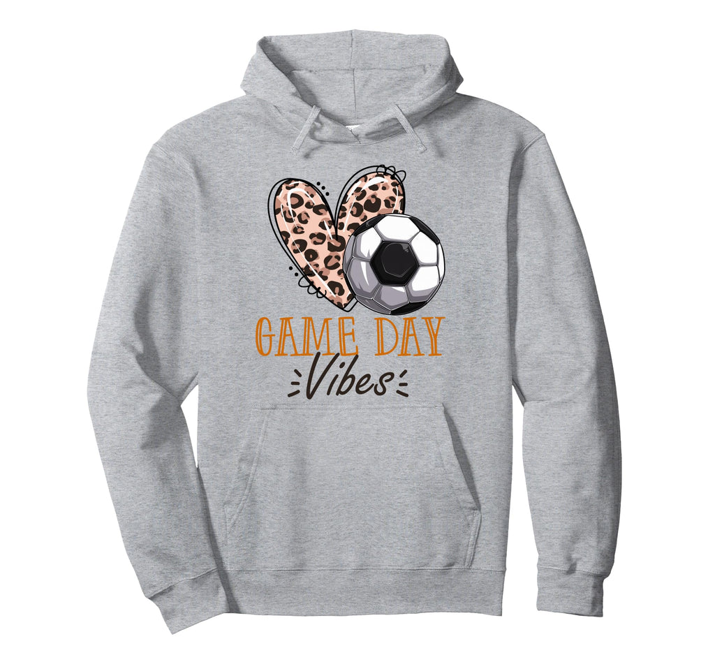 Funny Soccer Heart Game Day Vibes Hoodie - Fun Novelty Design Unisex