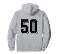 Number 50 Backside 80S 90S Team Jersey Hoodie - Streetwear Style Unisex
