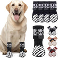 LOOBANI Dog Socks to Prevent Licking Paws - Dog Socks for Hardwood Floors Anti Slip for Traction Control - Dog Grippy Socks for Senior Dog Small Medium Large Dogs on Tile Floors, Black S