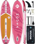 MOUSA 10‘8/11'×35" Extra Wide Inflatable Stand Up Paddle Board, Stable Paddleboard SUP for 2 People/Family, Anti-Slip Full EVA Deck, 3 Handles, 100L Backpack, All-Round Sup Board, Big Fin
