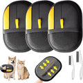 3 Pcs Pet Hair Removal Glove for Cats,Newly Upgraded Reusable Electrostatic Pet Hair Gloves, magic brush pet hair remover Tool for Clothing, Couch, Carpet, Car Seat