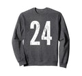 Number 24 Twenty Four Distressed Sweatshirt - Trendy Graphic Men Women