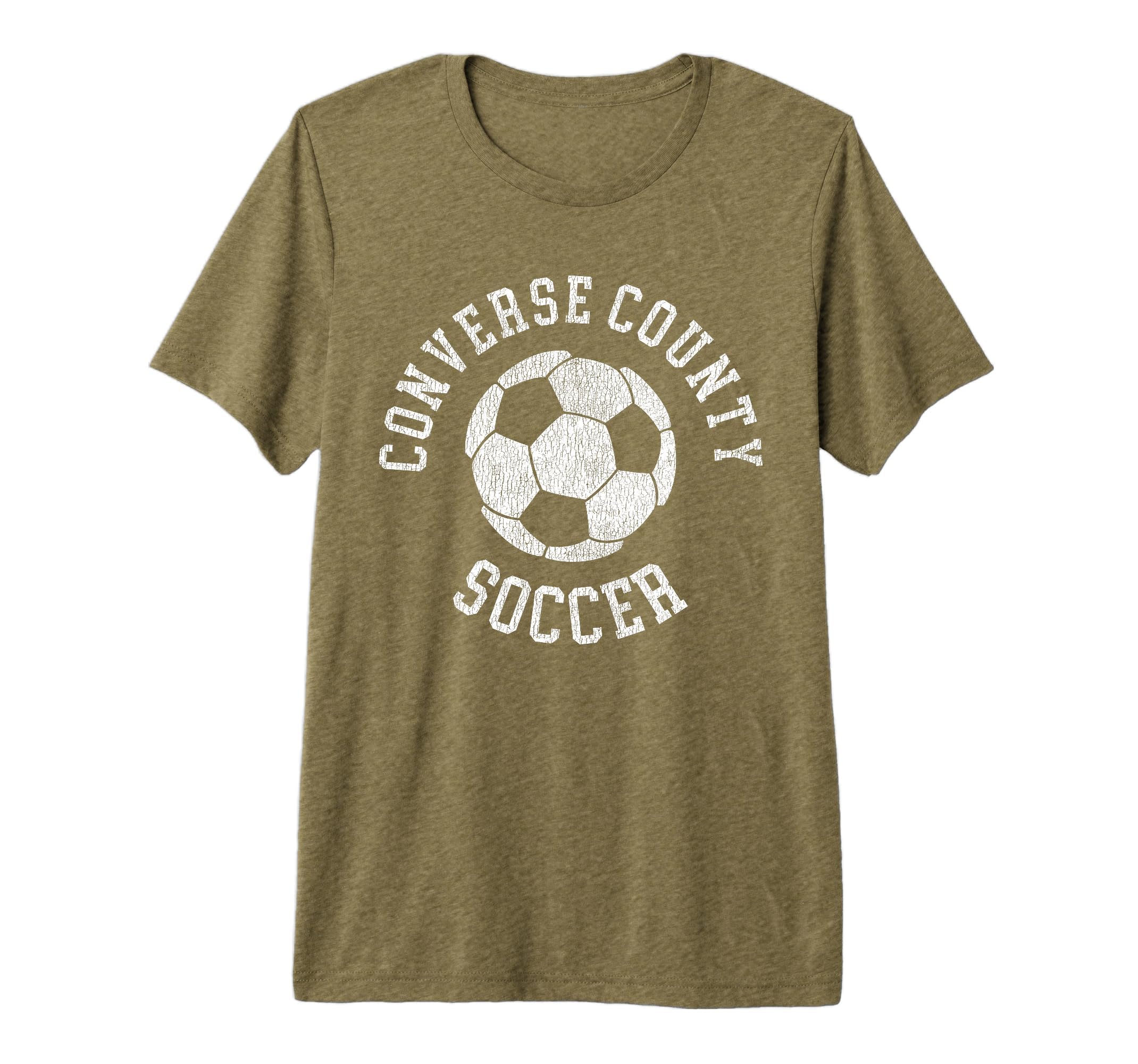 Converse County Soccer Distressed T-Shirt - Casual Everyday Wear Men Women