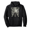 Ribcage Halloween Soccer Player Hoodie - Fun Novelty Design for Adults