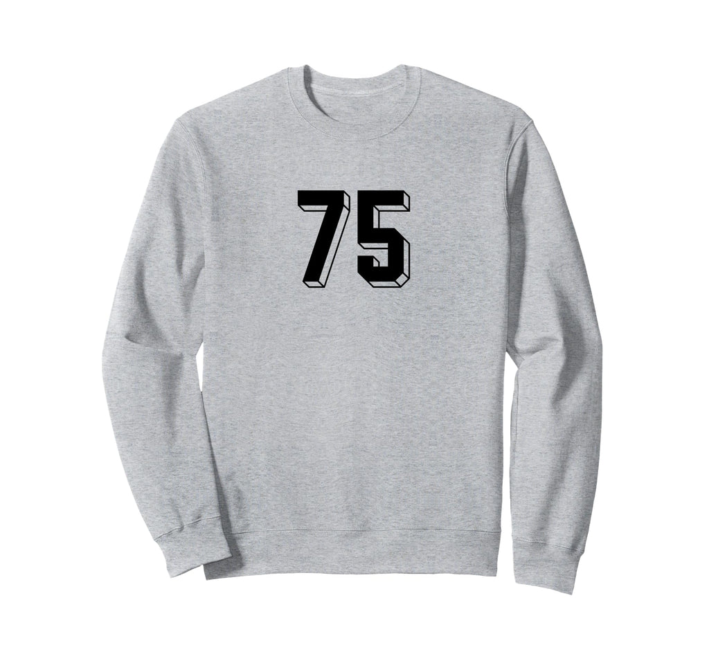 Number 75 80S 90S Soccer Team Jersey Sweatshirt - Trendy Graphic Unisex