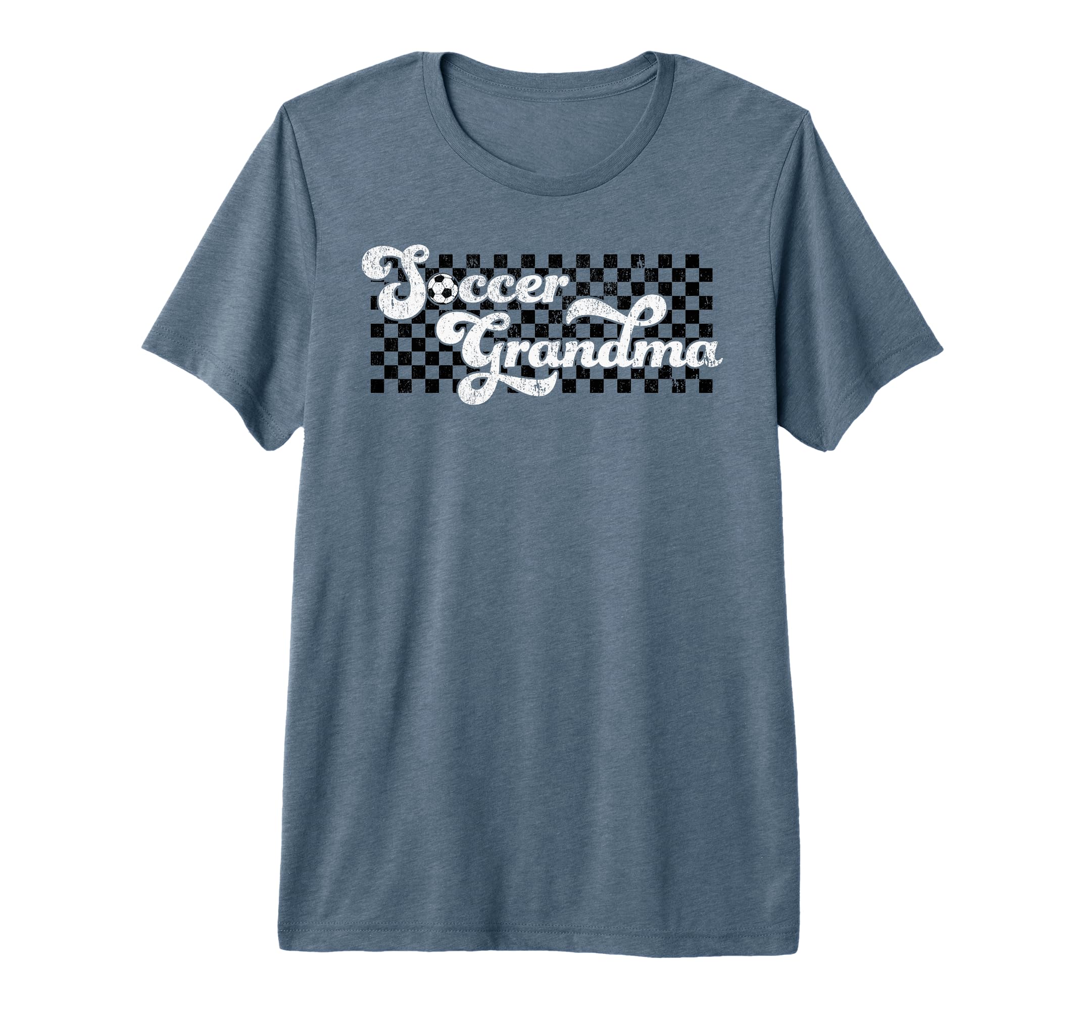 Soccer Grandma Grandmother Checkered Tri T-Shirt - Custom Art Print Unisex