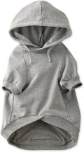 Rocky – The Orginal Lightweight Hooded TEE 100% Organic Cotton Dog Hoodie Pet Coat Sweater for Small, Medium, Large Dogs, Heather Gray, XX-Small