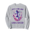 Just Who Loves Soccer Soccer Lovers Sweatshirt - Unique Graphic for Adults