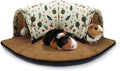 Xymoso Guinea Pig Hideout Tunnel Bed,Removable Guinea Pig Toys,Cozy Small Animal House,Guinea Pig Accessories for Hamsters Chinchillas Dwarf Rabbits Hedgehogs Ferrets