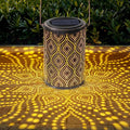 Solar-Powered Iron Art Lantern - Two Lighting Modes Waterproof Hanging Ambiance Lighting for Gardens & Patios, Perfect as Decorative Gift Housewarming Gift Mom Gifts (Peacock Feather)