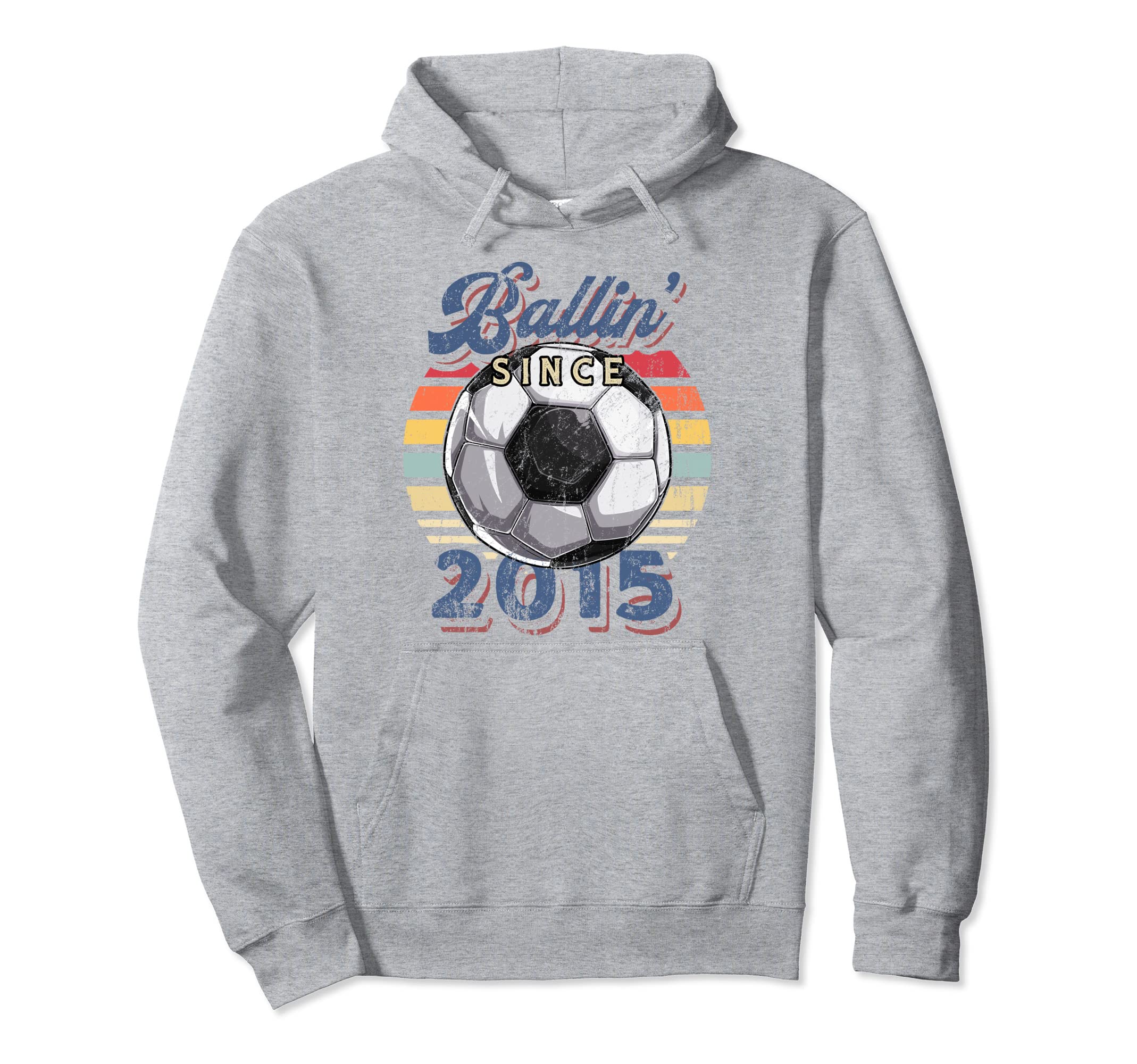 Ballin Since 2015 7Th Soccer Birthday Hoodie - Minimalist Print Unisex
